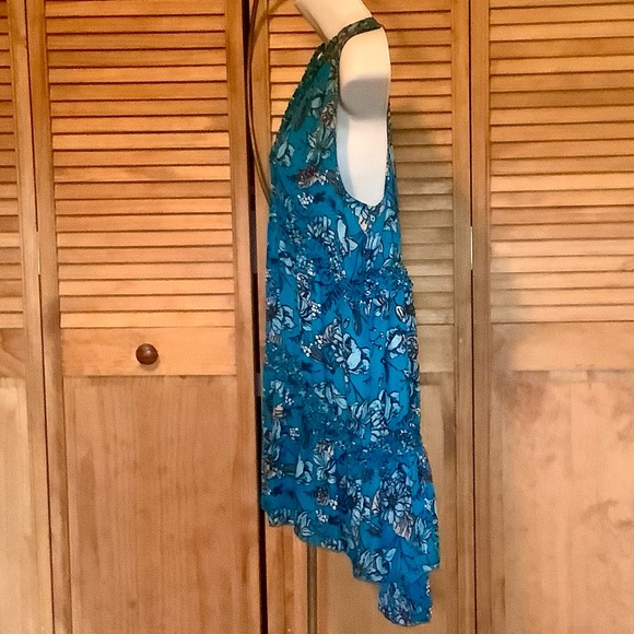 K. Jordan Tank Top tunic blouse long back hem Vee neck Large - Picture 6 of 9